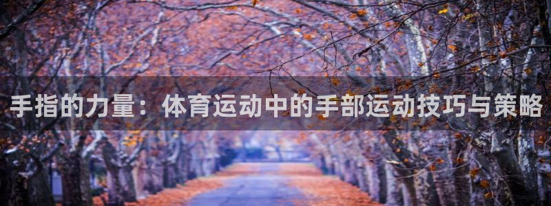 三亿体育登录：手指的力量：体育运动中的手部运动技巧与策略
