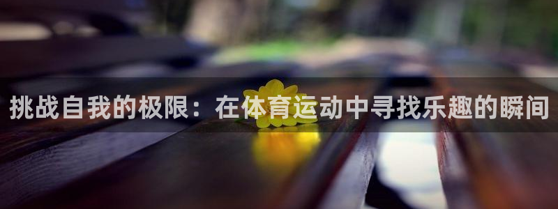 三亿体育：挑战自我的极限：在体育运动中寻找乐趣的瞬间